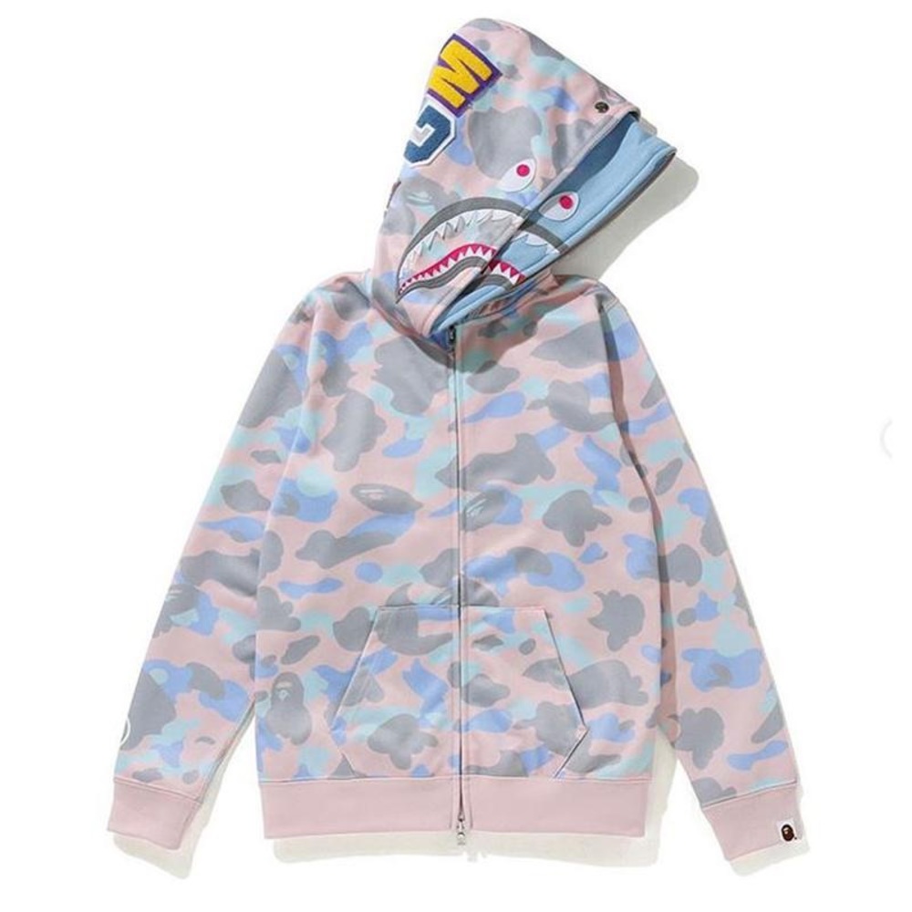 Bape Pastel Multicolor Full Zip Shark Hoodie